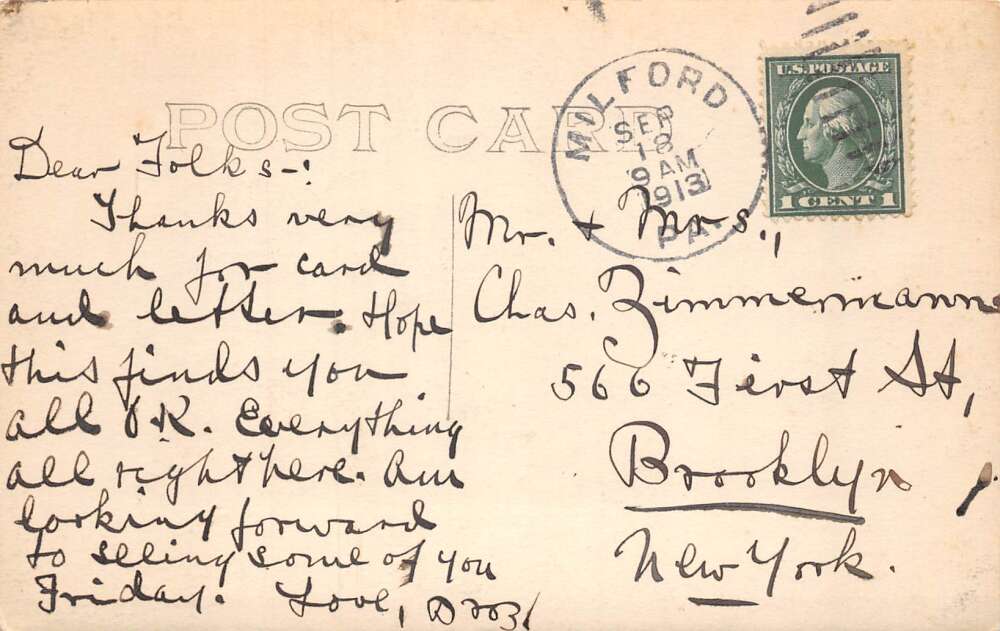 Milford Pennsylvania Residence Scenic View Real Photo Vintage Postcard AA85826 - Image 2