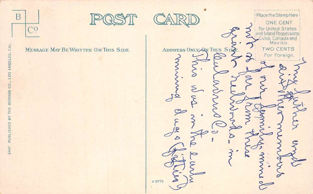 Mariposa Big Tree Grove California Fallen Monarch Stage Coach Postcard AA85874 - Image 2