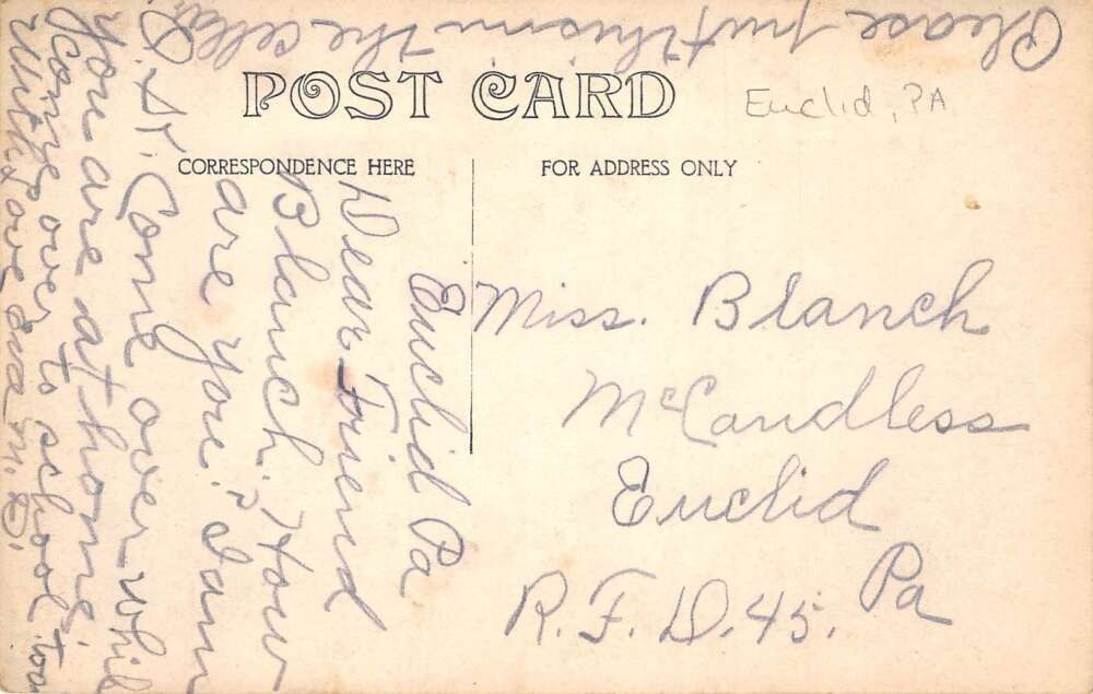 Euclid Pennsylvania Farmers Girl holding Hay Real Photo Postcard AA85893 - Image 2