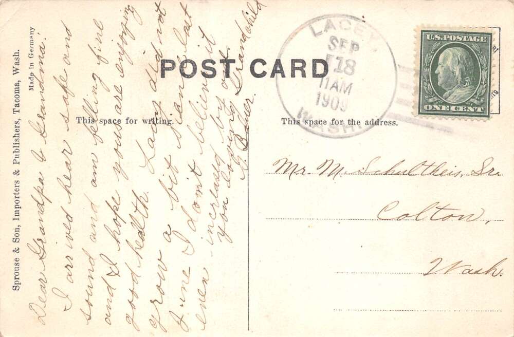 Olympia Washington Quiniault Indian Scenes Native American Postcard AA85947 - Image 2