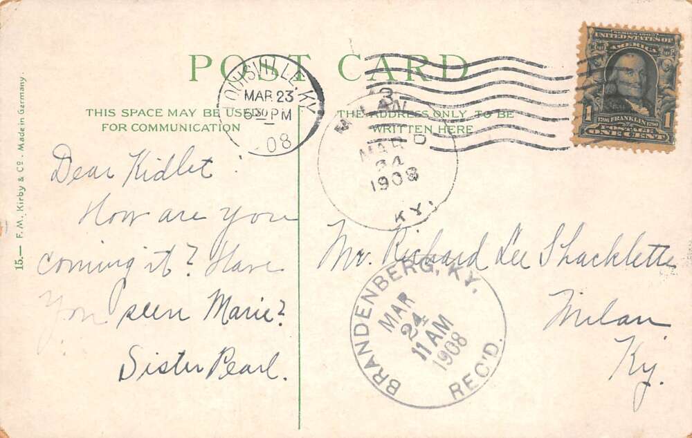 Louisville Kentucky Start of the Derby Horse Racing Vintage Postcard AA105397 - Image 2