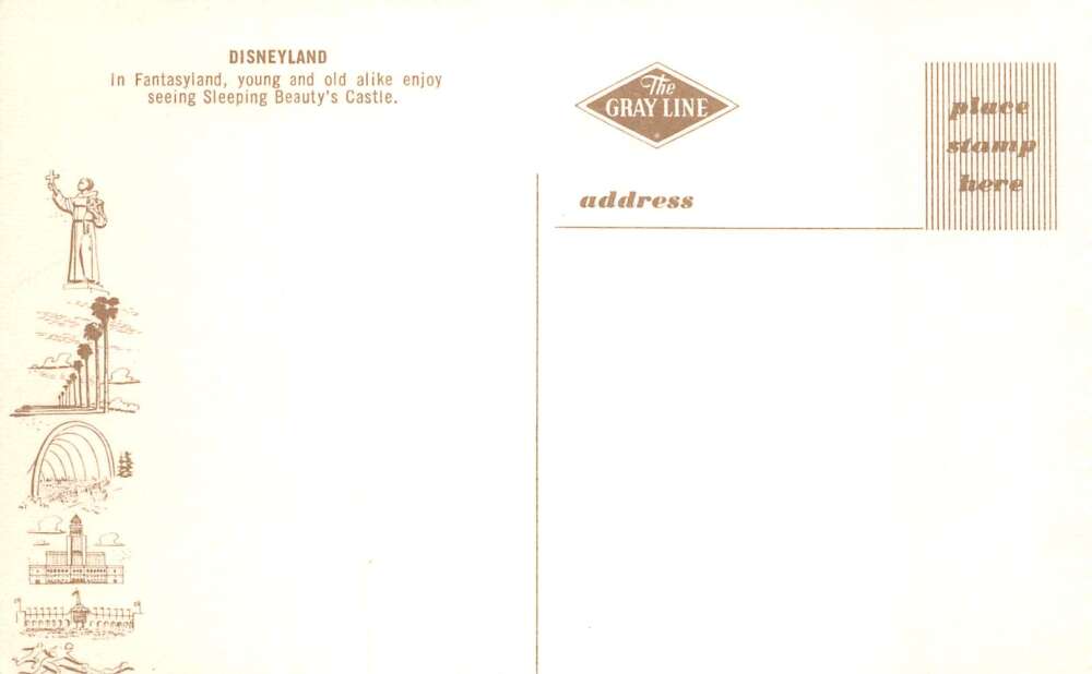 Disneyland Fantasyland Sleeping Beauty's Castle Vintage Postcard AA105661 - Image 2