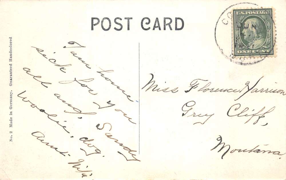 Columbus Montana Public School Vintage Postcard AA105676 - Image 2