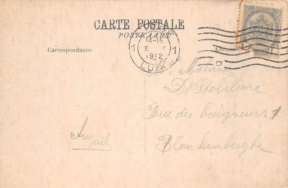 Liege Belgium Boulevard d'Avroy Street Scene Vintage Postcard AA105685 - Image 2