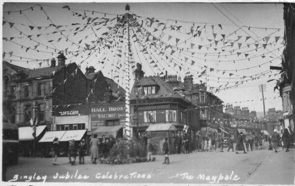 Bingley England Jubilee Celebration Maypole Real Photo Postcard AA105712