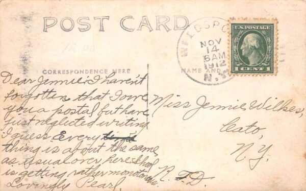 Weedsport New York Boys Scout on Log Pile Real Photo Vintage Postcard AA105730 - Image 2
