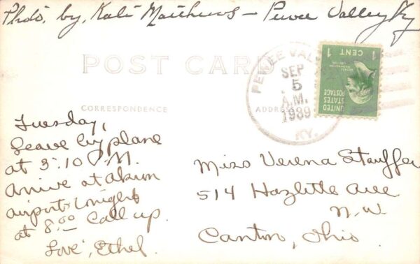 Pewee Valley Kentucky Church Real Photo Vintage Postcard AA105731 - Image 2