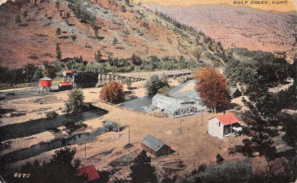 Wolf Creek Montana Birds Eye View Vintage Postcard AA105743