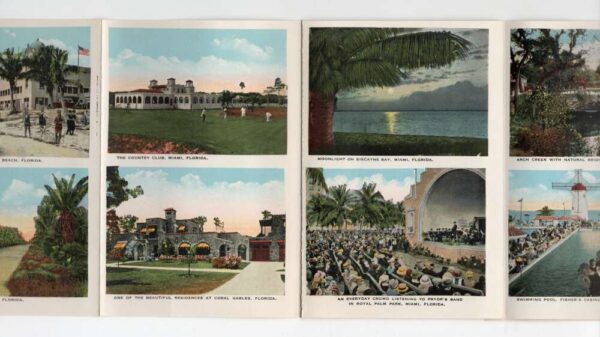 Miami Miami Beach Coral Gables Florida 27 Views Vintage Postcard Folder AA105750 - Image 4