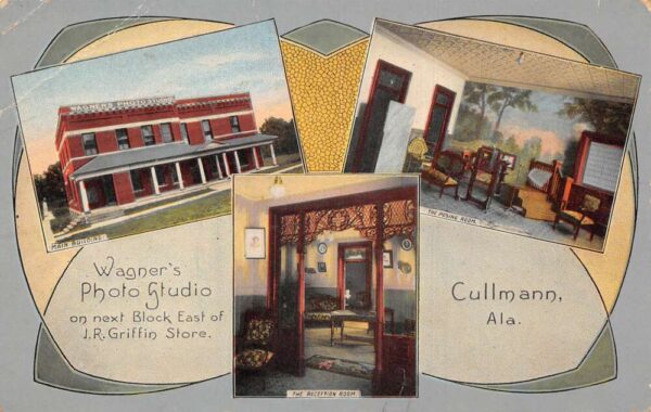 Cullmann Alabama Wagners Photo Studio Interior Vintage Postcard AA105752
