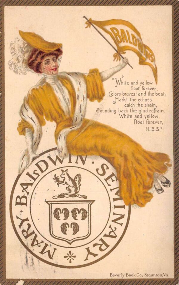 Mary Baldwin Seminary University College Girl Tuck Vintage Postcard AA105754