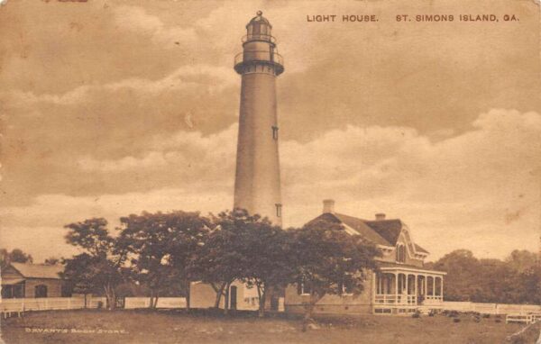 St Simons Island Georgia Lighthouse Vintage Postcard AA105761