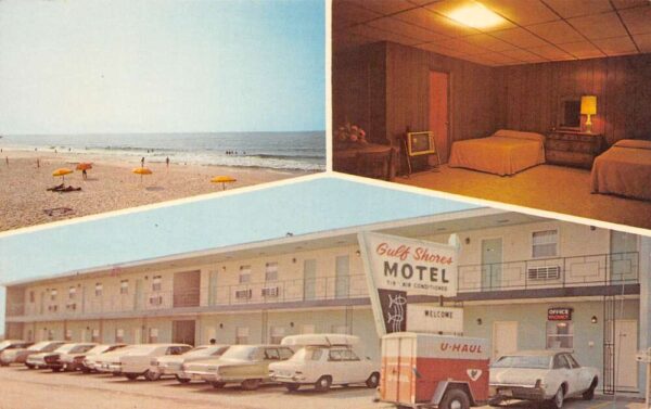 Gulf Shores Alabama Gulf Shores Motel and Beach Vintage Postcard AA105776