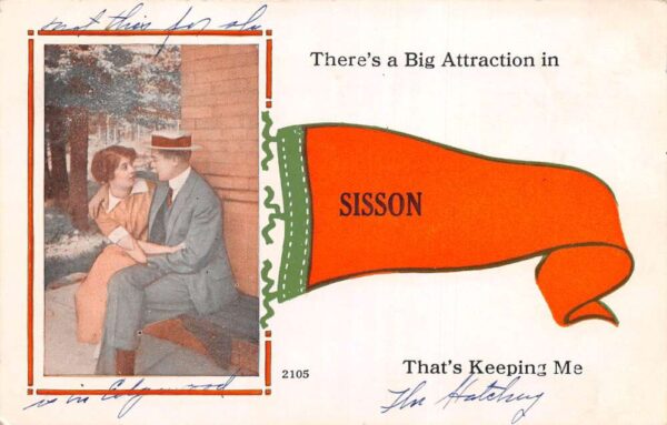Sisson California Mount Shasta Romance Greetings Vintage Postcard AA105786