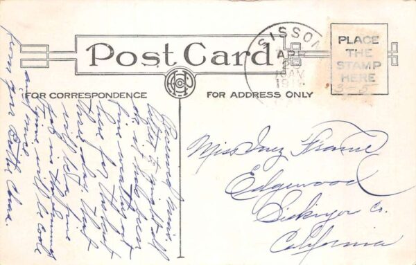 Sisson California Mount Shasta Romance Greetings Vintage Postcard AA105786 - Image 2