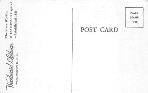 Washington DC Woodward Lothrop Dept Store Vintage Postcard AA105788 - Image 2