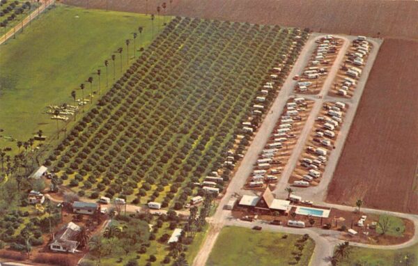 Pharr Texas Rio Grande Valley KOA Campground Aerial View Postcard AA105799