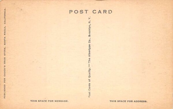 Santa Paula California North Grammar School Vintage Postcard AA105810 - Image 2