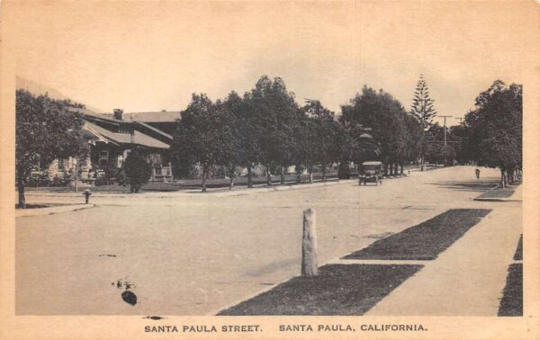 Santa Paula California Santa Paula Street Vintage Postcard AA105814