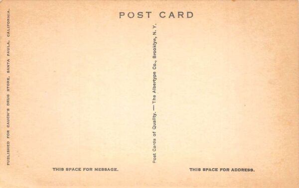 Santa Paula California Santa Paula Street Vintage Postcard AA105814 - Image 2