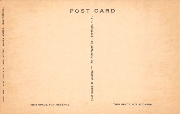 Santa Paula California Blanchard Memorial Library Vintage Postcard AA105816 - Image 2
