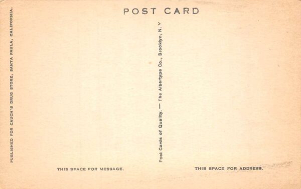 Santa Paula California Residence Street Scene Vintage Postcard AA105817 - Image 2