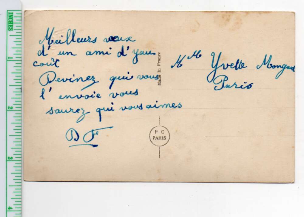 St Catherine Girl with Flowers Fox Terrier Dog Glitter Real Photo PC AA105914 - Image 2