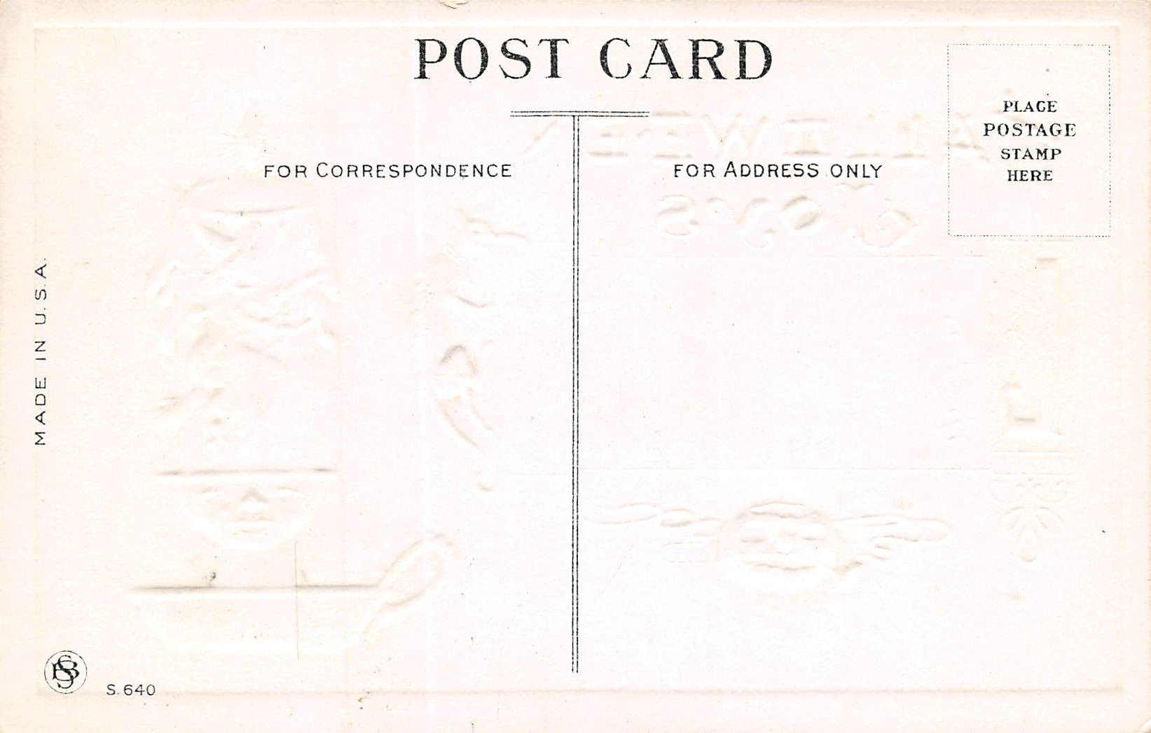 Halloween, Witch W/ Candle & Black Cat, Barton & Spooner, PC U26235 - Image 2