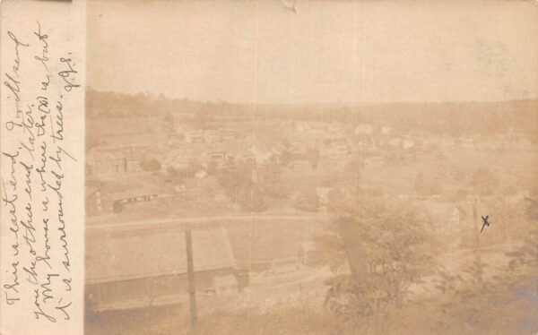 Shanksville Pennsylvania Birds Eye View East End Real Photo Postcard AA105985