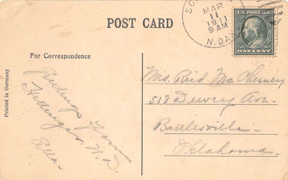 Hettinger North Dakota Congregational Church Vintage Postcard AA106025 - Image 2