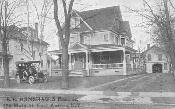 East Aurora New York EE Henshaw's Residence Vintage Postcard AA106040