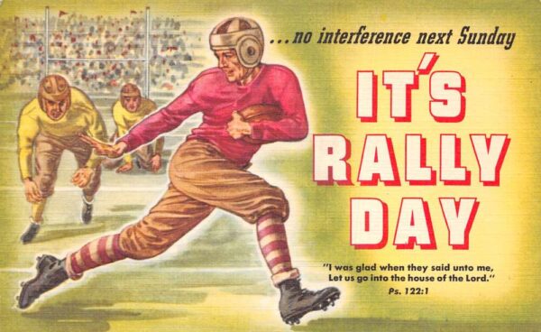 Cincinnati Ohio Riverside Methodist Church Rally Day Football Sports PC AA106042