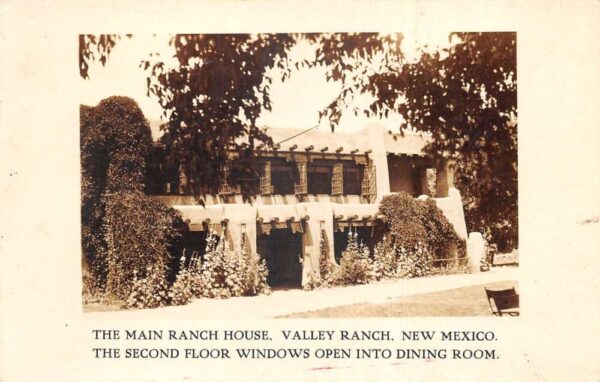 Valley Ranch New Mexico Ranch House Real Photo Vintage Postcard AA106044