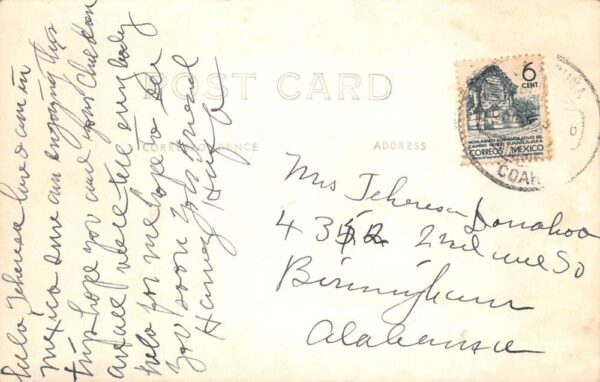 Villa Acuna Mexico La Macarena Patio Restaurant Real Photo Postcard AA106049 - Image 2