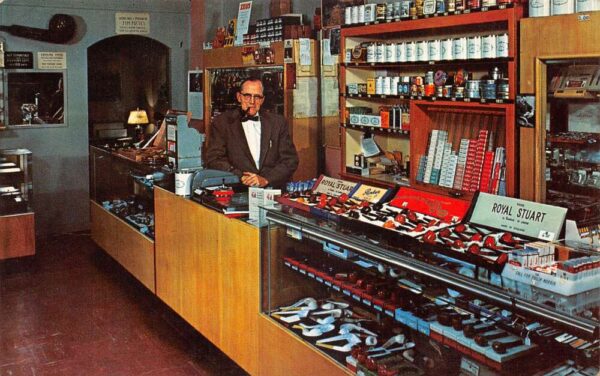 San Francisco California Jim Mates Pipe Shop Cigars Vintage Postcard AA106054