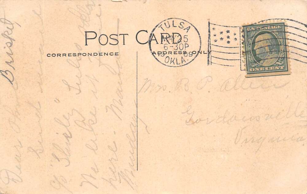 Tulsa Oklahoma Burning Oil Tank Struck by Lighting Fire Postcard AA106060 - Image 2