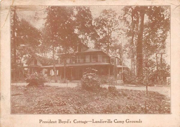 Landisville Pennsylvania Campgrounds President Boyd's Cottage Postcard AA106077