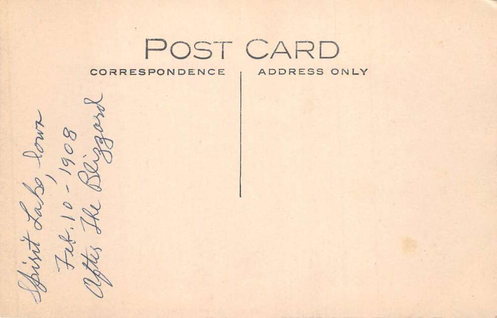 Spirit Lake Iowa Men by Snow Mound 3 Day Blizzard Real Photo Postcard AA106172 - Image 2