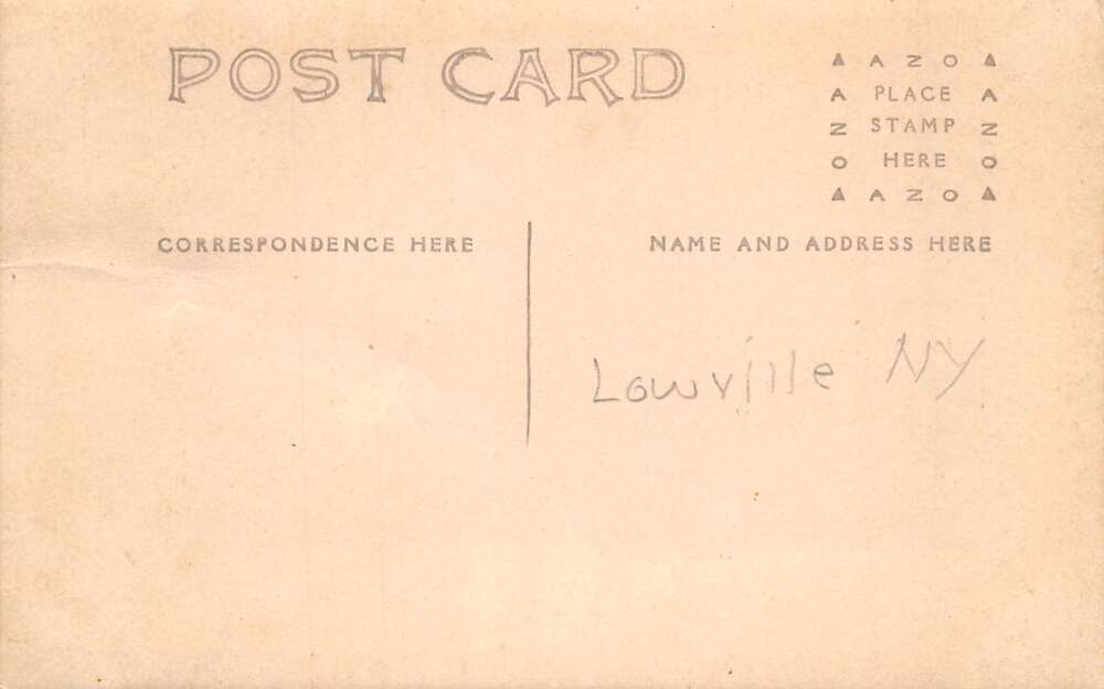 Lowville New York 1908 Snow Storm Shoveling Sidewalk Real Photo PC AA106176 - Image 2