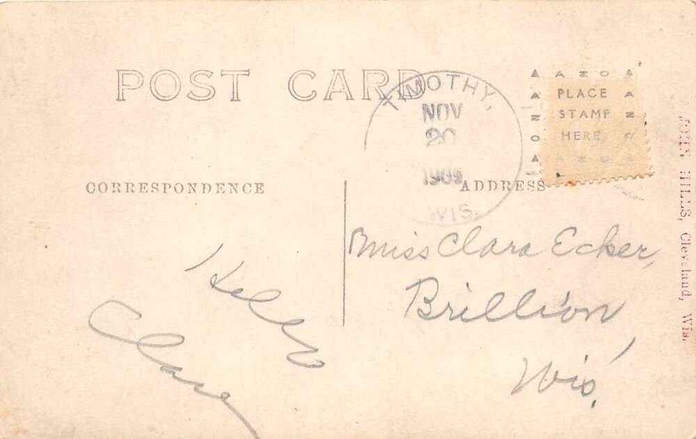 Newton Wisconsin Business District Looking East Real Photo Postcard AA106180 - Image 2