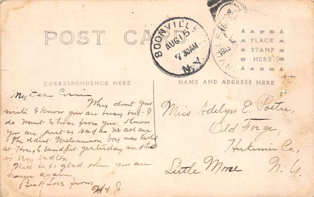 Booneville New York Bridge Collapse Car Crash Real Photo Postcard AA106210 - Image 2