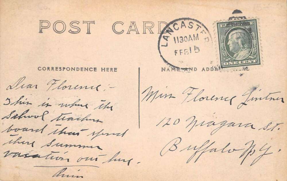 Lancaster New York Irr Villa Scenic View Real Photo Postcard AA106299 - Image 2