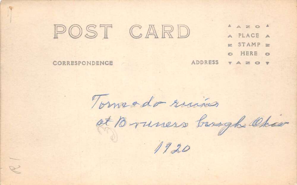 Brunersburgh Ohio Tornado Disaster Home Ruins Real Photo Postcard AA106304 - Image 2
