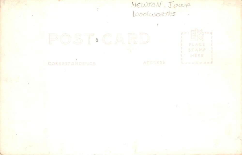 Newton Iowa Woolworths Hotel Maytag Street Scene Real Photo Postcard AA106307 - Image 2