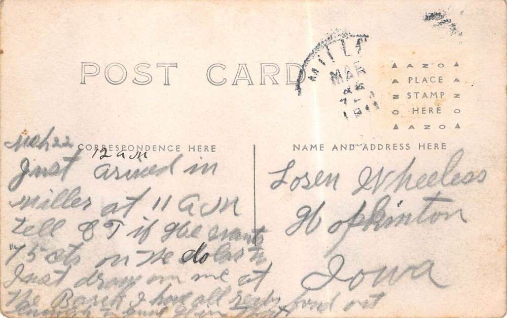 Miller South Dakota High School Real Photo Vintage Postcard AA106339 - Image 2