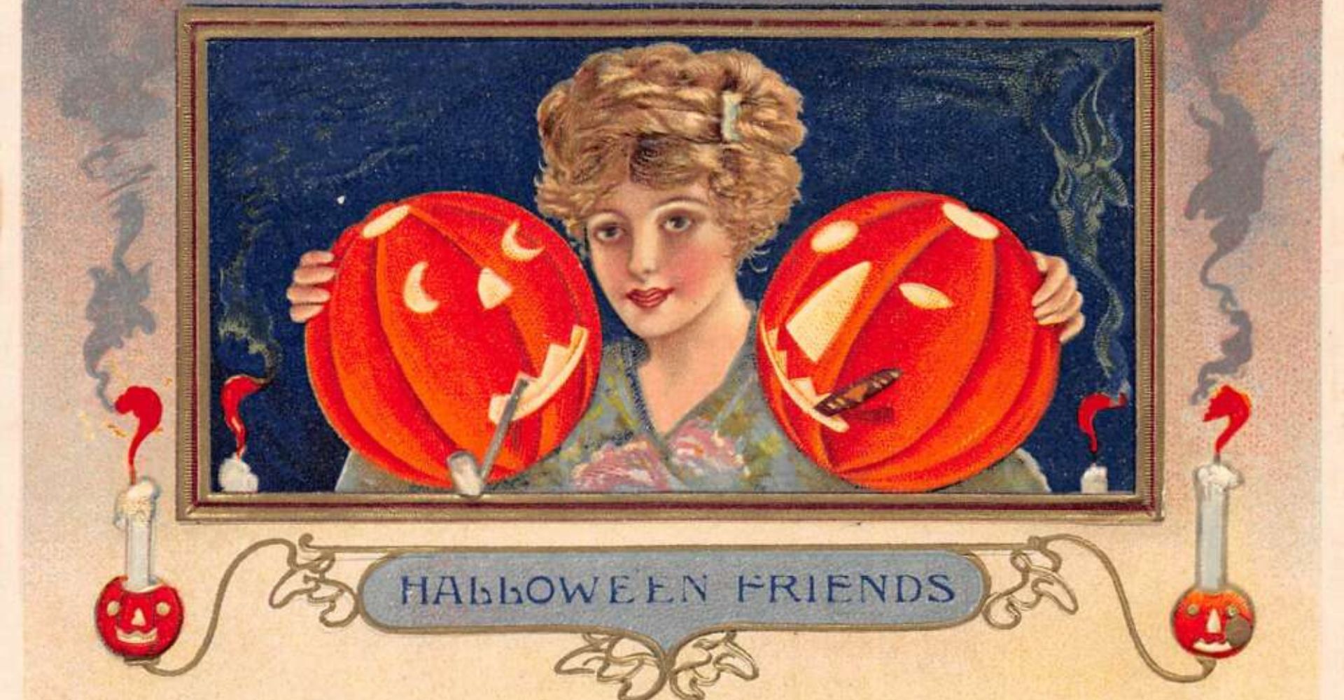 vintage Halloween postcards