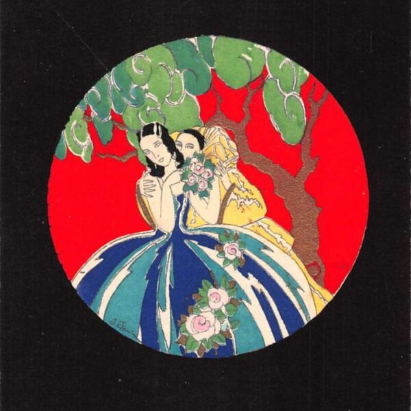 Art deco vintage card design