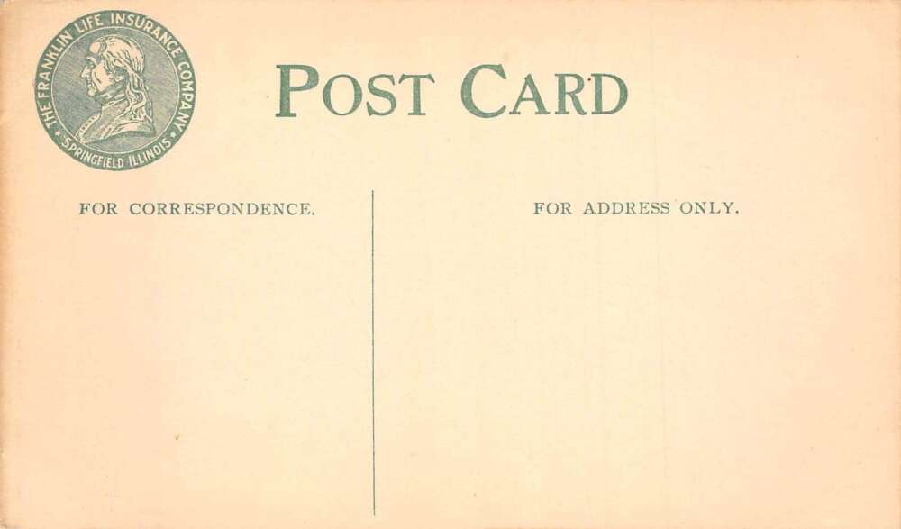 Springfield Illinois Franklin Life Insurance Vintage Postcard AA80446 - Image 2