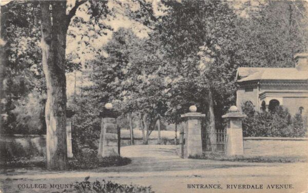 New York City College Mount St Vincent Entrance Vintage Postcard AA80852