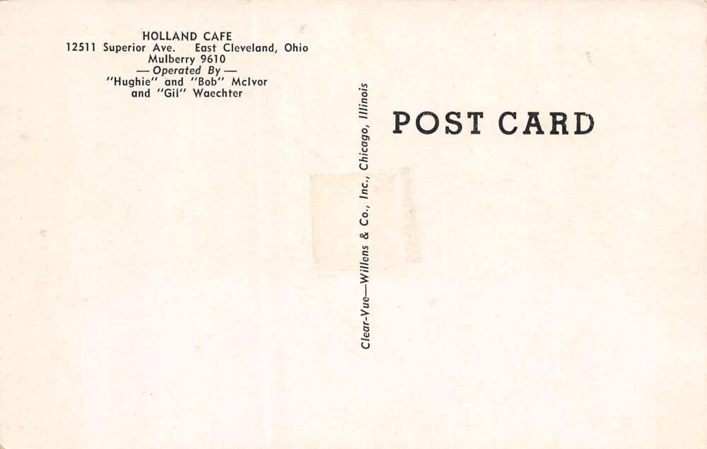 East Cleveland Ohio Holland Cafe, Multi-View Chrome, Vintage Postcard U16841 - Image 2
